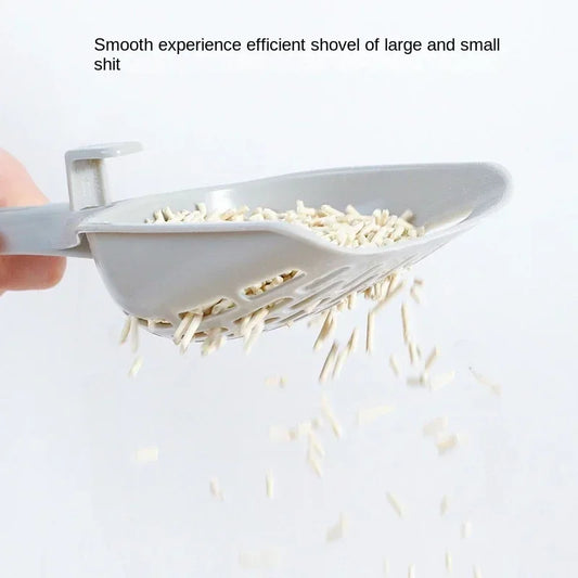Self-Cleaning Cat Litter Scoop with Stand – Plastic Shovel & Base for Kitten Toilet Maintenance - Bdba PK