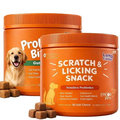 240 Capsules of Dog Probiotics And Anti-Sensitivity Combination, Sufficient to Last for 200 Days, Specially Designed for The Overall Health of Dogs, Rich in Probiotics, Promoting Skin And Hair Health, Intestinal Health, Suita