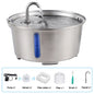 2.6L/87.9oz Stainless Steel Cat Water Fountain Automatic Cat Drinker Drinking Fountain For Cats Dogs Pet Water Dispenser - Bdba PK