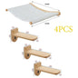 Wooden Cat Climbing Shelves Wall Mounted Cat Tree Sisal Scratching Post Pedal Hammock Indoor Kitten Playground Cats Accessories