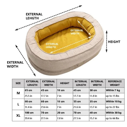Non-Slip Breathable Dog Bed – Soft Linen Pet Bed for Small, Medium & Large Dogs - Bdba PK