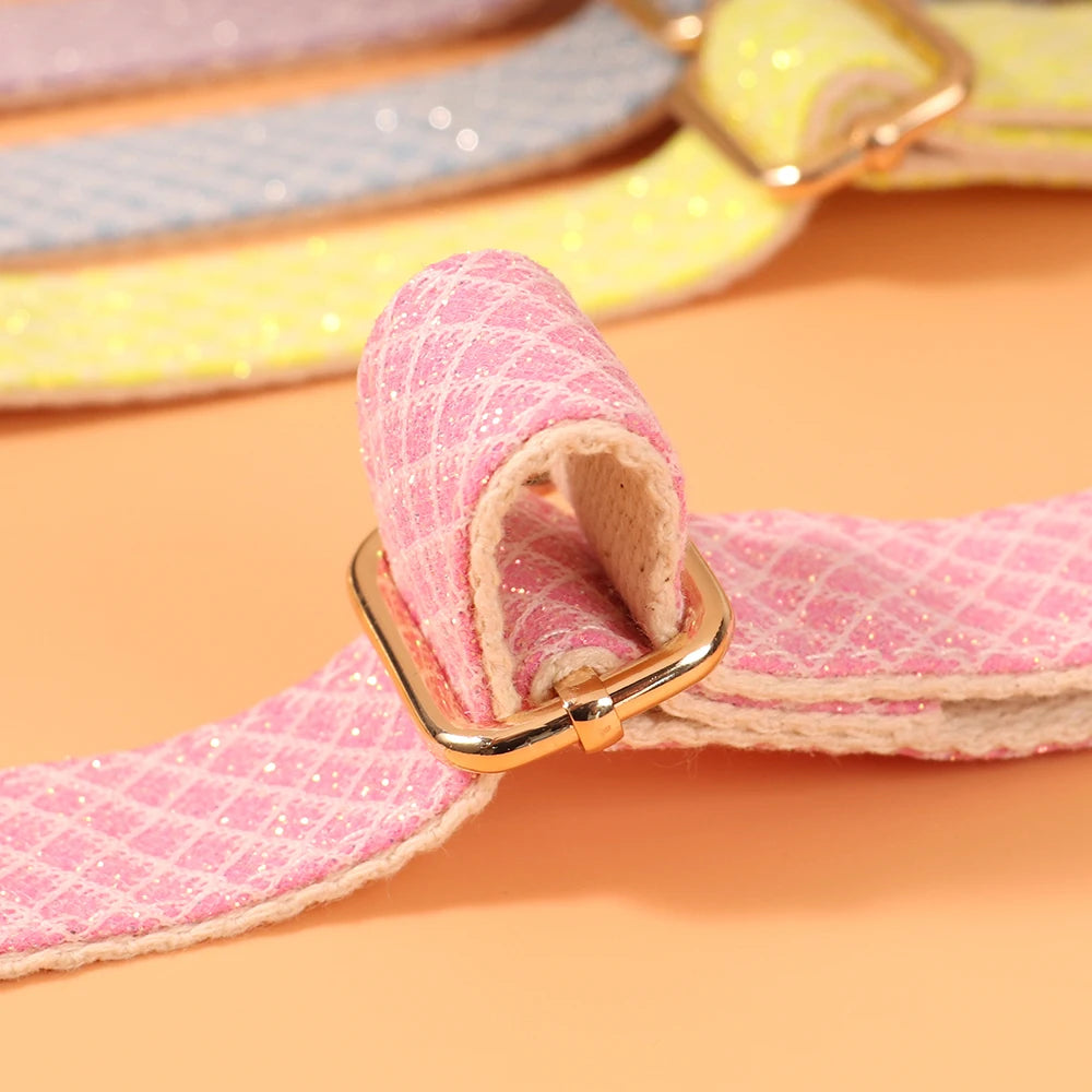 Bling Nylon Custom Dog Collar Cute Flower Tag Dog Collars Engraving Pet Name ID Buckle Necklace For Small Large Dogs Chihuahua
