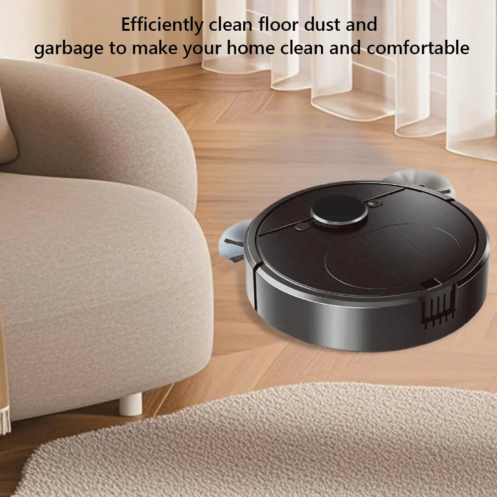 3 In 1 Smart Sweeping Robot with Brush & Mop Robot Vacuum Cleaner Rechargeable Strong Power Sweeping Machine for Home Cleaning
