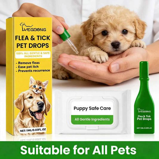 Pet Flea&tick Drops Effectively Repel Fleas Keep Skin Healthy Improve Hair Gloss Anti Skin Itching Pet External Deworming Drops