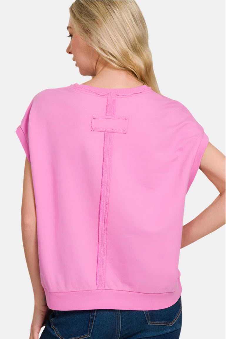 French Terry Sleeveless Top / K GREEN