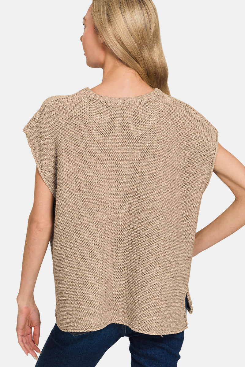 Oversized Crew Neck Sweater / SAND BEIGE