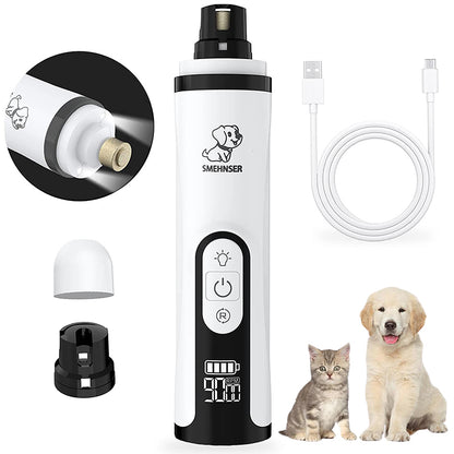 Electric Dog Nail Clippers for Dog Nail Grinders Rechargeable USB Charging Pet Quiet Cat Paws Nail Grooming Trimmer Tools