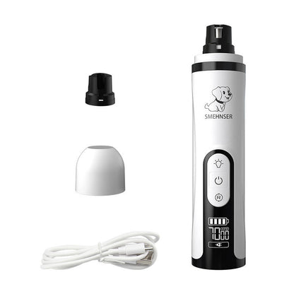 Electric Dog Nail Clippers for Dog Nail Grinders Rechargeable USB Charging Pet Quiet Cat Paws Nail Grooming Trimmer Tools
