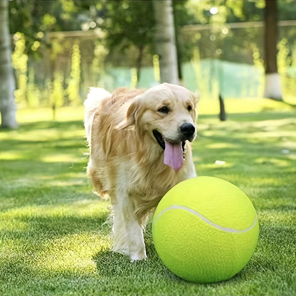 1pc Jumbo 9.5" Tennis Ball for Dogs - Durable Interactive Training Toy, Ideal for Large Breeds, No Batteries Needed - Perfect for Fetch & Play