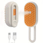 4 in 1 Cat Steam Brush for Shedding, Rechargeable Cat Brush with Steam, Anti-Static Steam Pet Brushes, Massage, Cleaning, Shedding & Combing All In One!