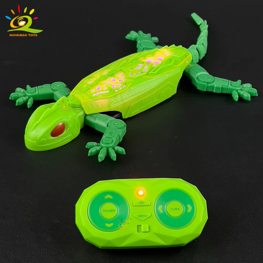 RCElectric Gecko Toy with Super Strong Suction for Wall Climbing, Colorful Lights, and 360° Rotation—A Creative Toy for Kids