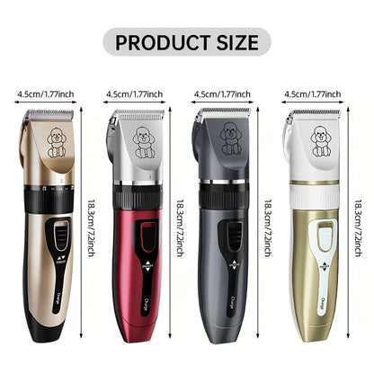 Professional USB- Electric Dog & Grooming Kit with Thick Ceramic Clippers, Brush & Measuring Tool - Low-Voltage Pet Hair Trimmer Suitable for &, for Dogs, Cats, Puppies, Kittens