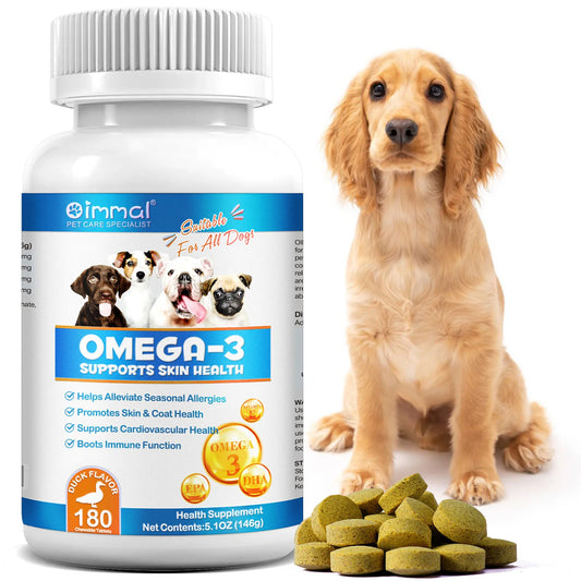 AEVYVKV Omega-3 Health Supplement for Dogs & Cats – Allergy Relief, Skin & Coat Health & Immune Boost (Tablets) - Bdba PK