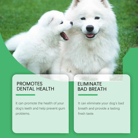 Yegbong Pet Oral Care Spray Natural Non-irritating Remove Yellow Stains Prevent Tartar and Plaque Eliminate Bad Breath Pet Spray