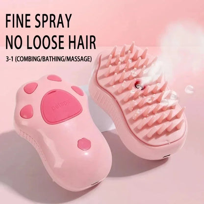 3 in 1 Cat Dog Steamy Brush Steam Brush Electric Sprayer Pet Hair Removal Combs for Massage Pet Grooming Brush Supplies