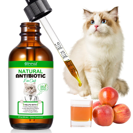 Natural Antibiotics for Cat Supports Pets Allergy Relief Itch Relief Multivitamin Help Cat Antiviral Antifungal in Liquid Form - Bdba PK