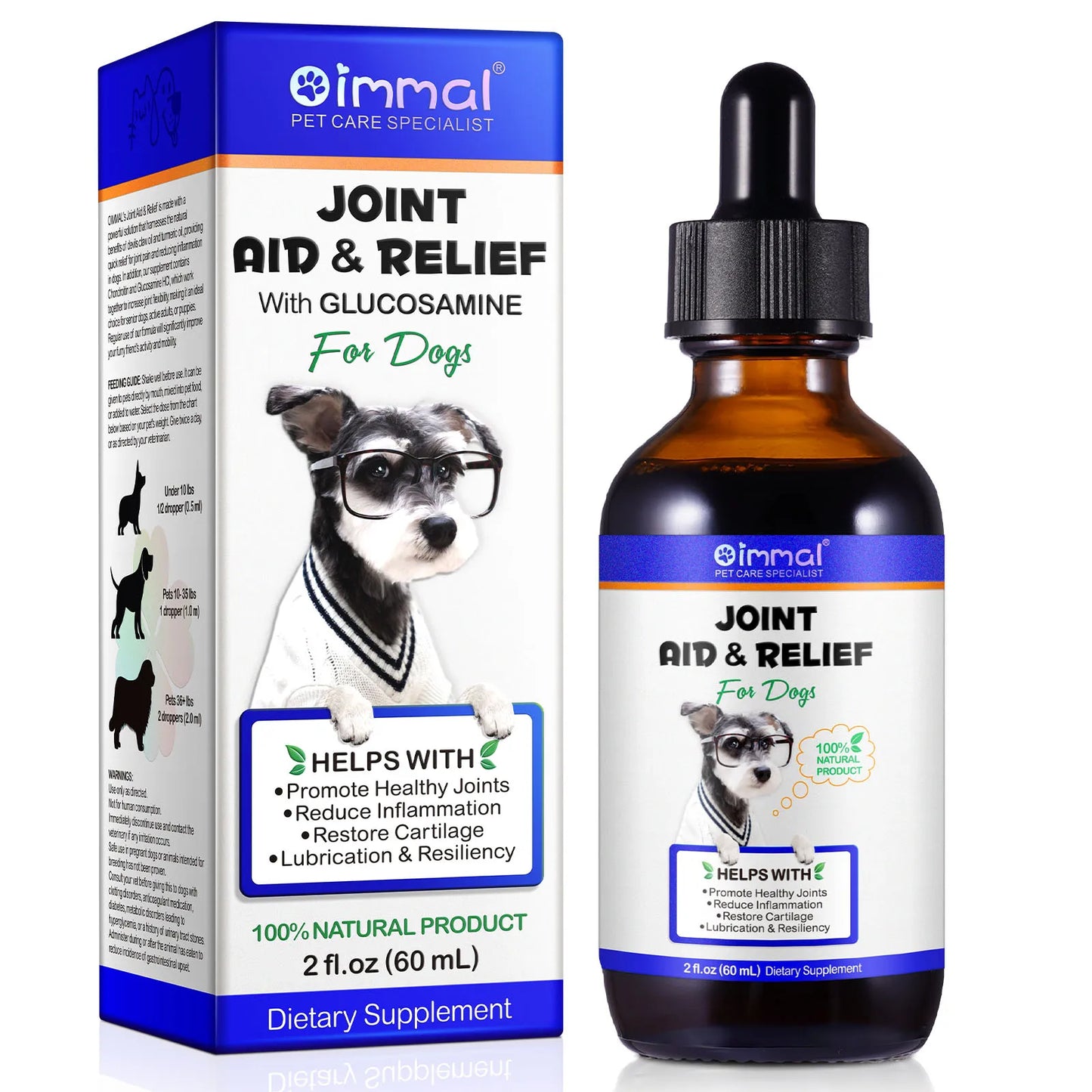 Joint Aid & Relief with Glucosamine for Dogs Promote Healthy Joints Reduce Inflammation Restore Cartilage Lubrication Resilience