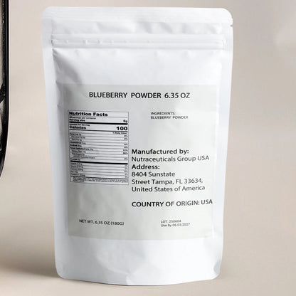 6.35oz Blueberry Powder, Freeze Dried, Fruit Powder, Pure, Smooth Mixing, Additive-Free, From Blueberries