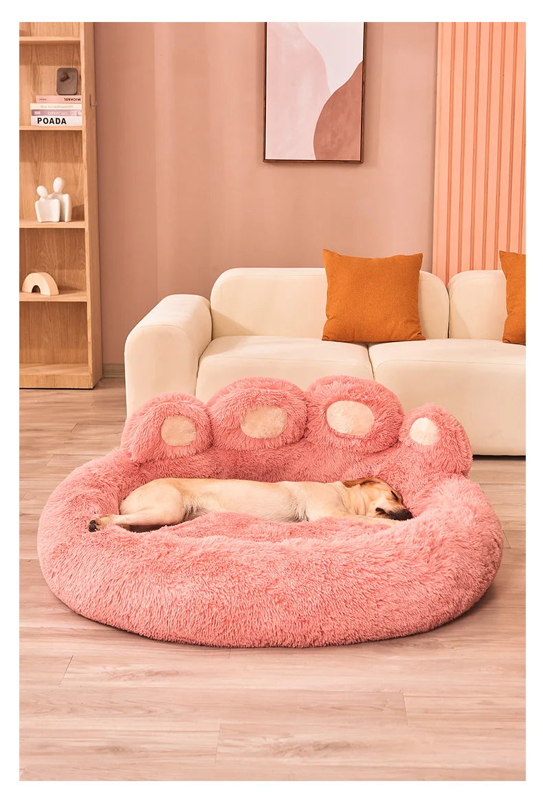 Plush Dog Sofa Bed – Washable Pet Kennel for Small, Medium & Large Dogs