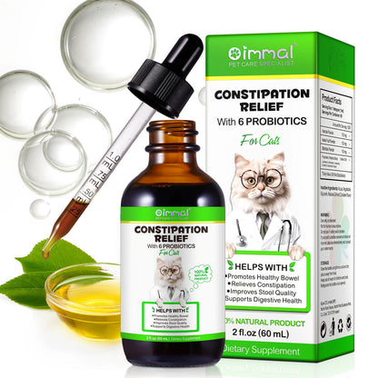 Cat Laxative Constipation Relief Support with 6 Probiotics Promotes Healthy Bowel Improve Stool Quality Support Digestive Health