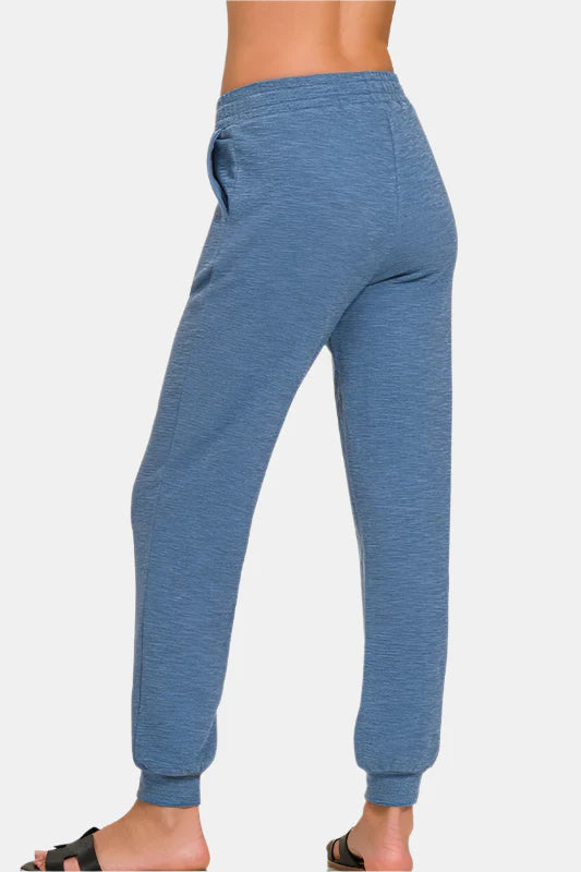 Cotton Slub Jogger Pants / SLEET