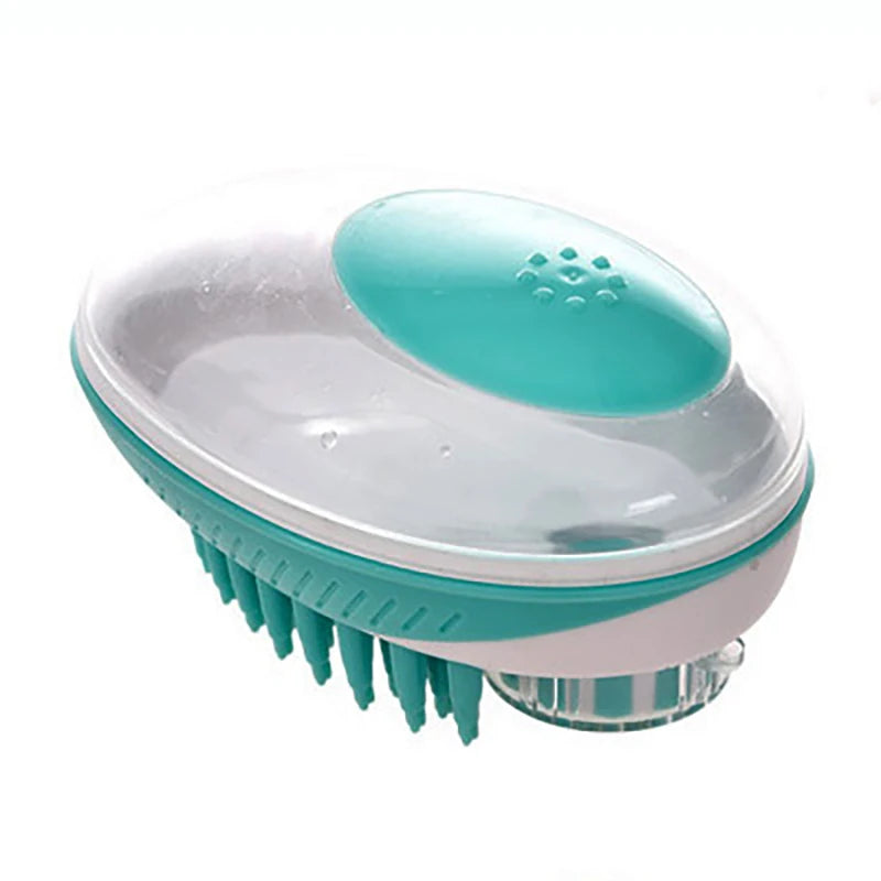 2-in-1 Silicone Pet Bath Brush – Grooming Massage Comb for Dogs & Cats