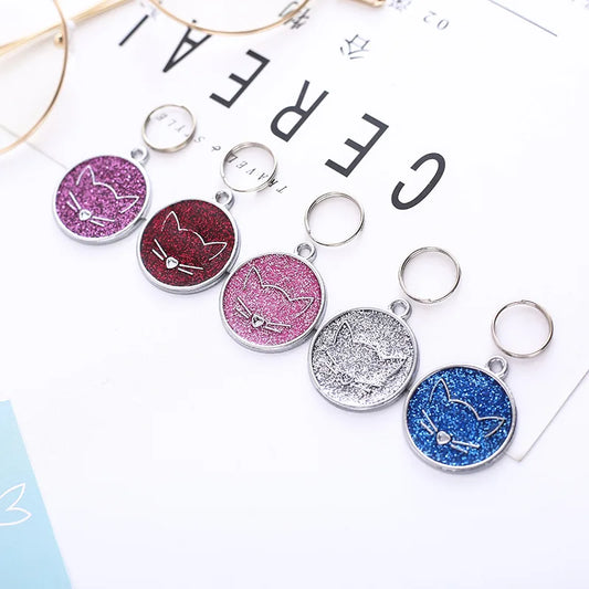 Lovely Personalized Pet Collar Free Engraved Name Tel ID Tags Customized Pet Necklace Pendant for Cats Dog Tag kitten Accessory - Bdba PK