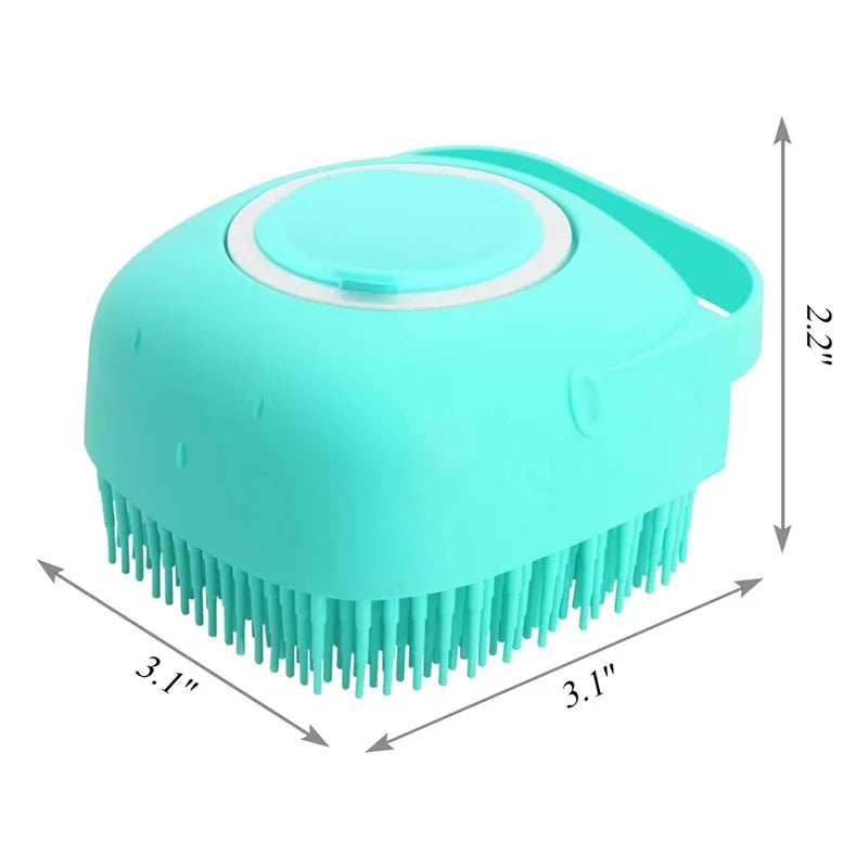 2-in-1 Silicone Pet Bath Brush – Grooming Massage Comb for Dogs & Cats