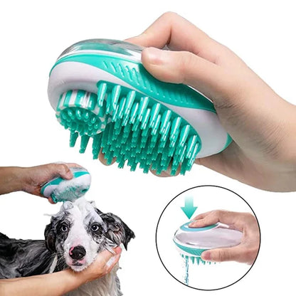 2-in-1 Silicone Pet Bath Brush – Grooming Massage Comb for Dogs & Cats