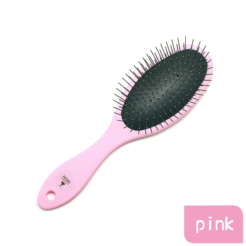 Fenice Pet Hair Trimmer Comb Dog Cat Grooming Supply Brush Slicker Tool Open Knot Steel Needle Comb Long Hair Pet  Brush