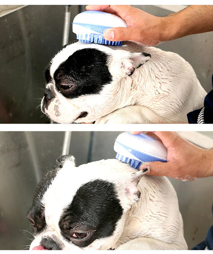 2-in-1 Silicone Pet Bath Brush – Grooming Massage Comb for Dogs & Cats