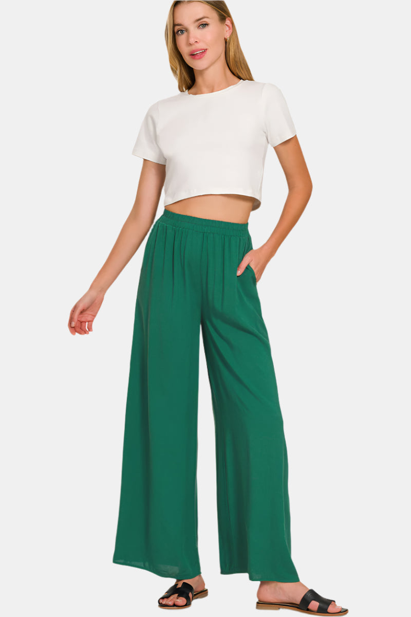 Woven Short Sleeve & Long Pants Set / BRIGHT MAUVE
