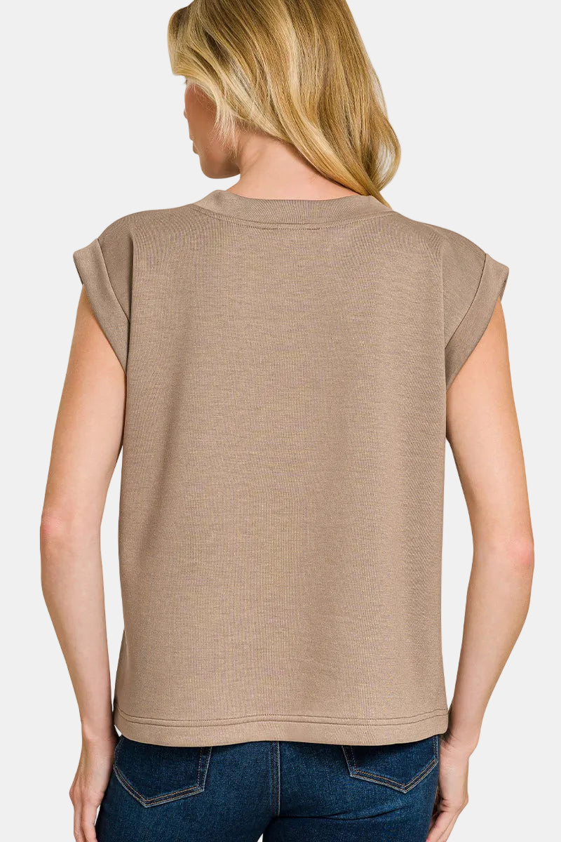 Scuba Sleeveless Top / H GREY