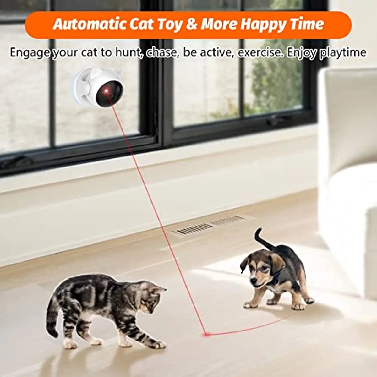 Automatic Cat Laser Toy – Interactive Indoor Toy for Cats & Kittens
