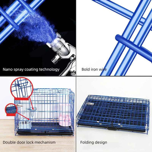 HOOPET Dog Cage Collapsible Indoor Pen Folding Exercise Crates Small Large  Dog Cage Metal Kennels Dog Crate