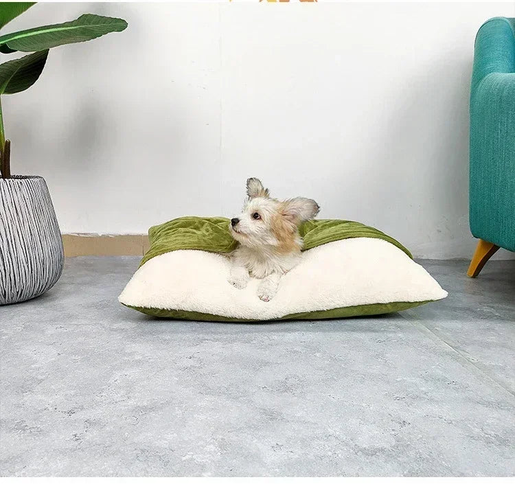 Pet Dog Kennel Cat Nest Teddy Bear Winter Thermal Mat for All Seasons Fully Washable Winter Large Dog Enclosed Pet Sleeping