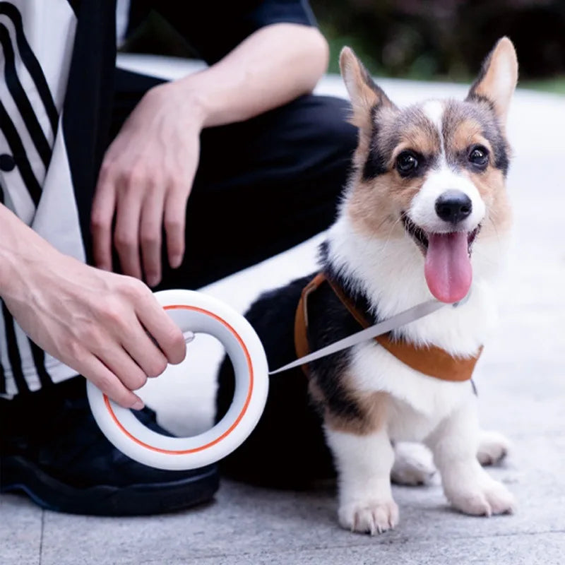 Moestar UFO 2 Lite Retractable Dog Leash – Metal Buckle & One-Handed Brake for Small & Medium Dogs