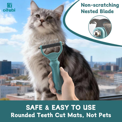 OITABI Self-Cleaning De-Shedding Comb – One-Click Pet Hair Removal for Dogs & Cats