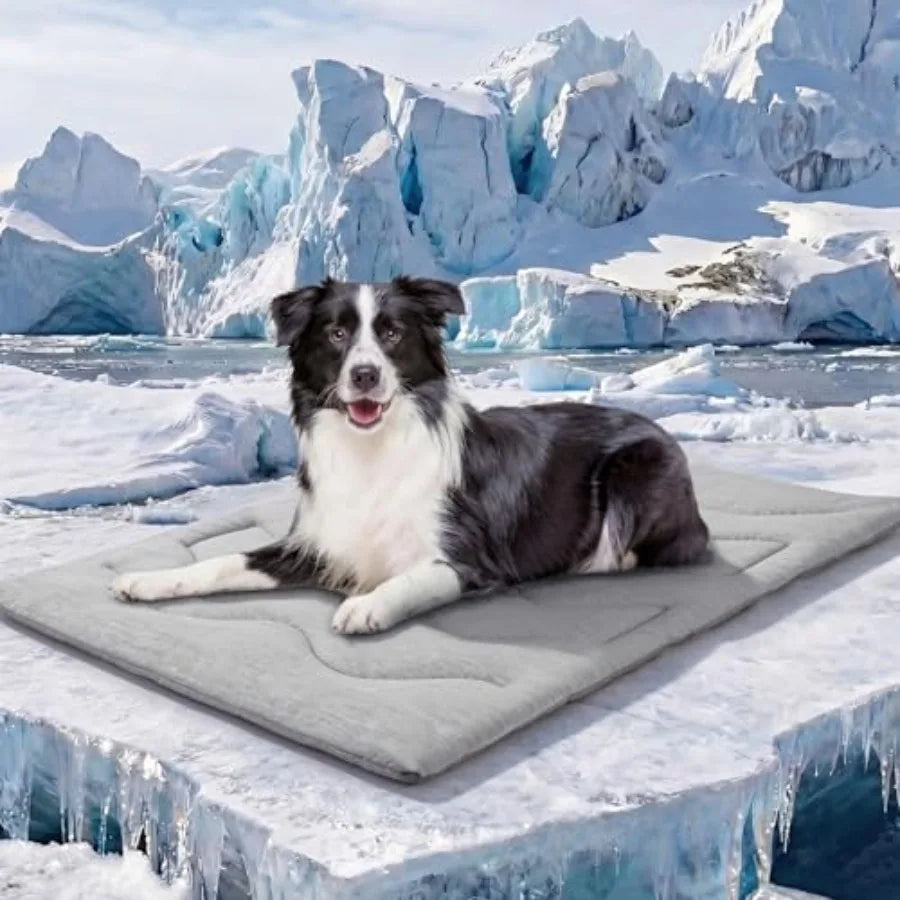 Dog Cooling Mat, Portable and Durable Cooling Mat for Dogs, Summer Anti-Slip Breathable Cooling Bed for - Dogs 35 60 lbs Husky,
