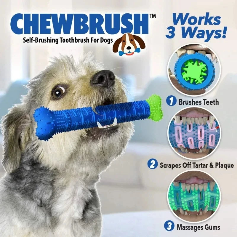 Dog Tooth Grinding Stick Food Grade Cleaning Massager Rubber Tooth Brush Chewing Toy Teeth Cleaning Pet with Slight Bite Force
