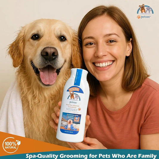 Oatmeal Dog & Cat Shampoo & Conditioner – Hypoallergenic, Natural Detangler with Aloe Vera & Tea Tree Oil – 15 fl oz - Bdba PK