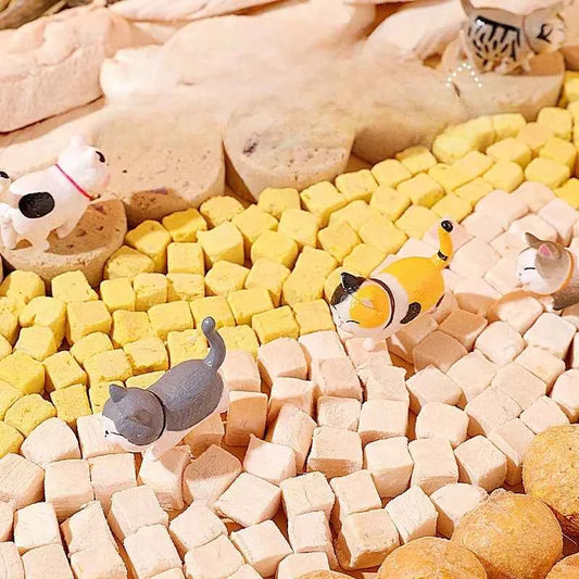 Family Bucket Chicken Freeze-Dried  Food for Adult And Kittens Plush  Treats Pet Supplies Dry Chicken Grain Snacks