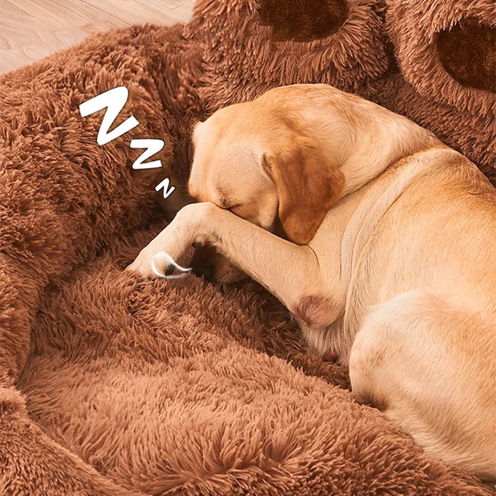 Plush Dog Sofa Bed – Washable Pet Kennel for Small, Medium & Large Dogs