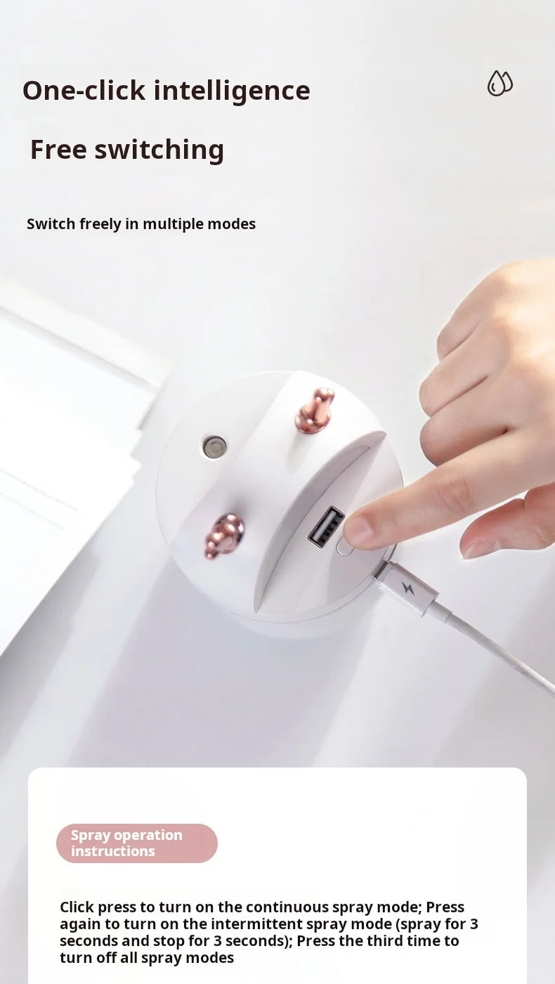 Mini USB Desktop Humidifier – Quiet Ultrasonic Aromatherapy Air Humidifier for Home & Office