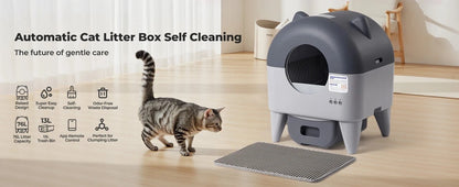 Lunapurr NEO-C Extra Large Self-Cleaning Cat Litter Box – App Control, 76L, Multi-Cat