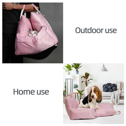 Waterproof Dog Car Seat – Orthopedic Travel Pet Bed with Safety Buckle