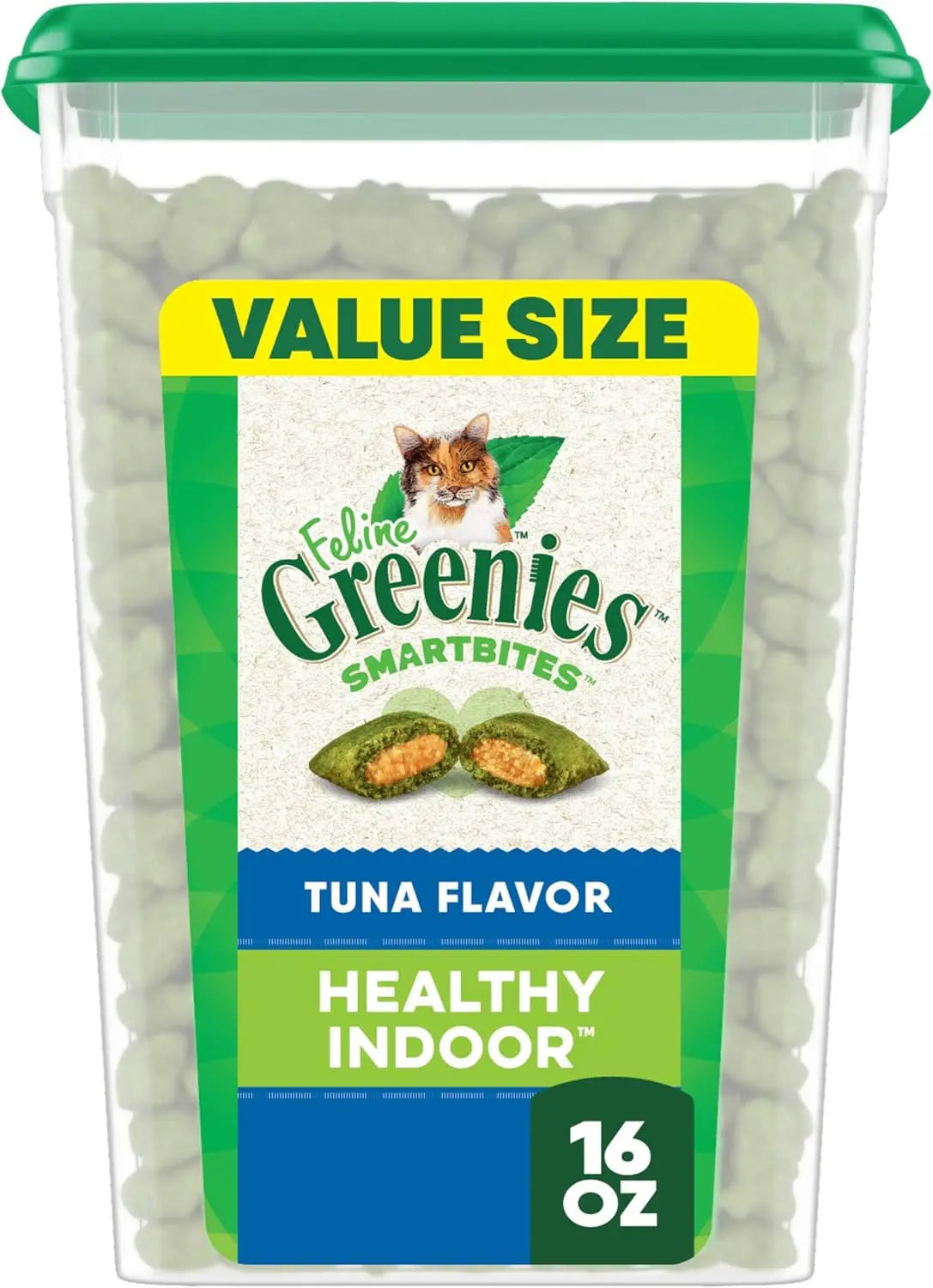 Feline Smartbites Indoor Cat Treats – Tuna Flavour 16oz Tub for Adult Cats