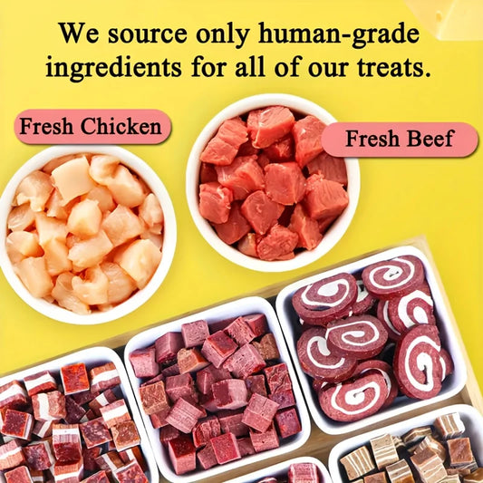 Beef & Meat Cube Dog Treats – Soft Training Snacks in 5 Flavours (100g) - Bdba PK