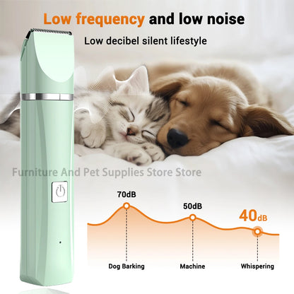 Professional 4-in-1 Electric Pet Grooming Tool Set Dog Hair Clippers USB Rechargeable Pets Haircut Trimmer Shaver Cats Supplies