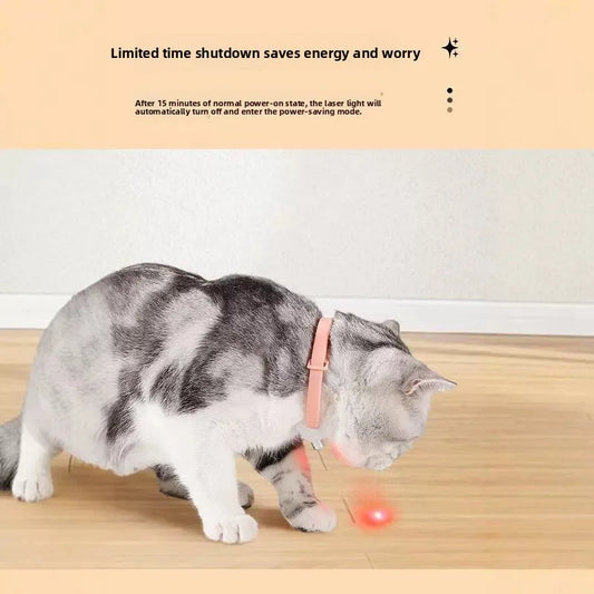 Smart Laser Cat Teaser Collar – Automatic Self-Entertainment Wearable Laser Toy for Cats (Green & Pink) - Bdba PK